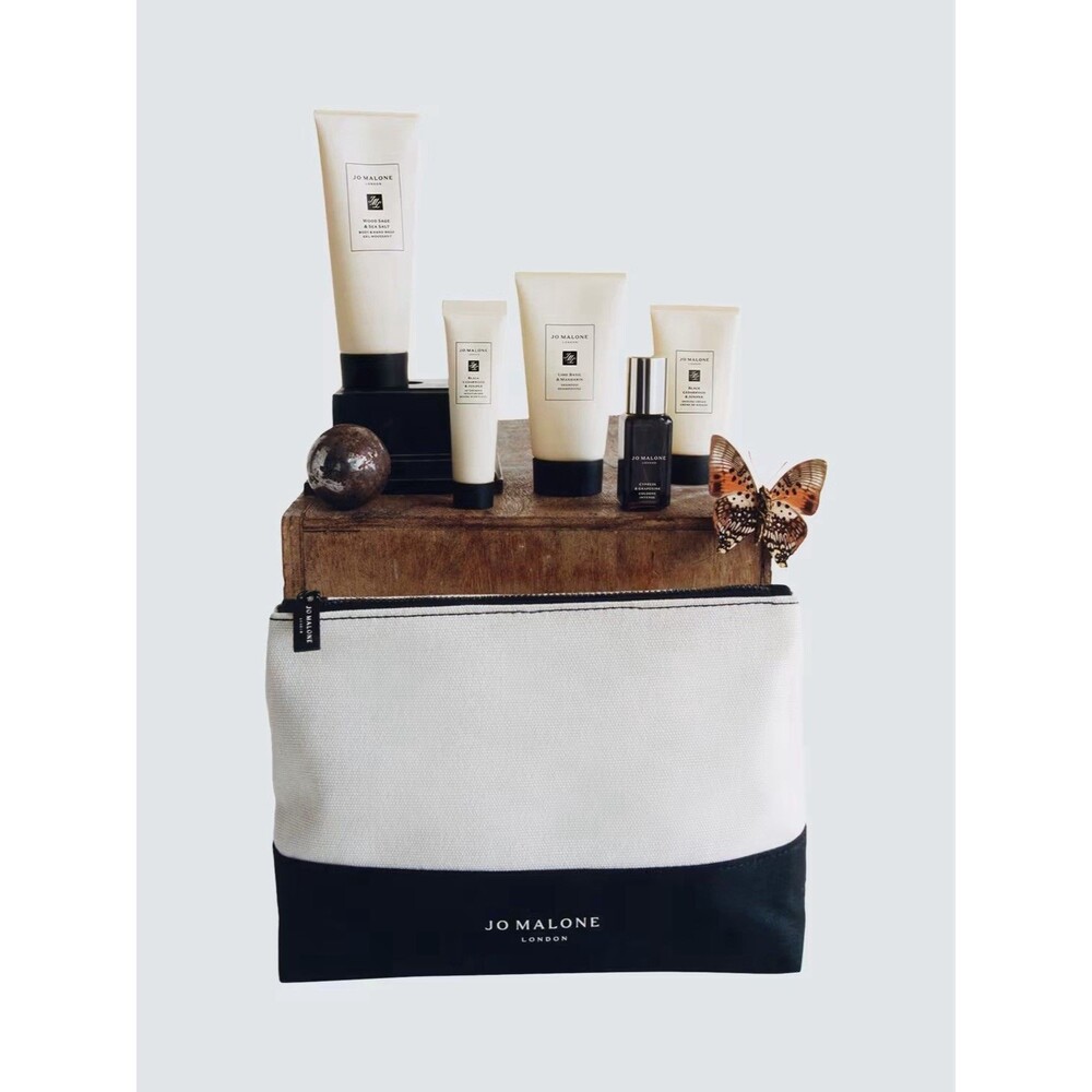 6 Pcs Jo Malone Men’s Grooming Travel Kit / Gift Set, New w/ Reusable Pouch